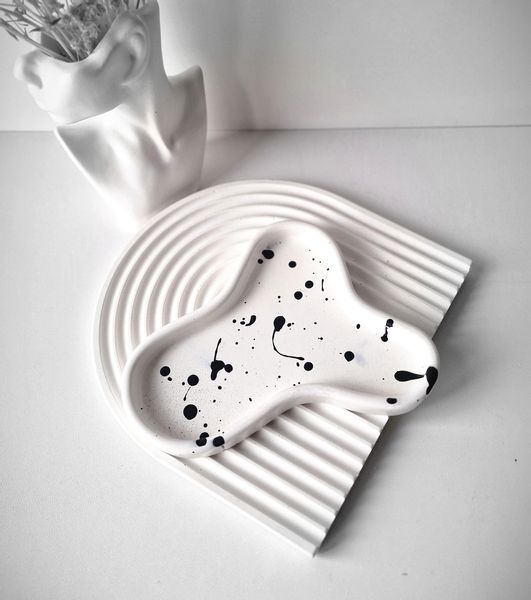 Podstawka duże serce Splash w&b zdjęcie 1