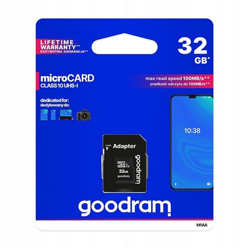 KARTA PAMIĘCI GOODRAM 32GB MICRO SD XC CLASS 10 na Arena.pl