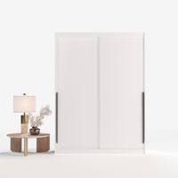 Szafa przesuwna ADAPTE 160 / 215 z półkami i drążkami - Biały mat