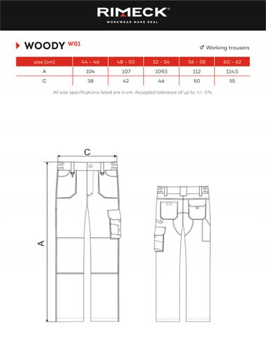 SPODNIE ROBOCZE Z WŁASNYM HAFTEM NADRUKIEM LOGO na Arena.pl