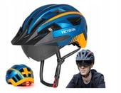 Kask Rowerowy 57-61Cm L Regulowany Lekki Wygodny Uniwersalny Wizjer Światło