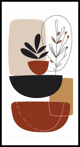 Plakat 50x100cm Botaniczna Abstrakcja na Arena.pl