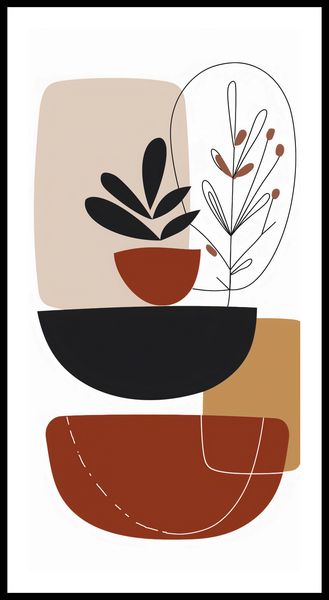 Plakat 50x100cm Botaniczna Abstrakcja zdjęcie 3