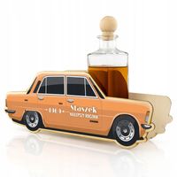 Karafka DUŻY FIAT kieliszki prezent URODZINY 40 50