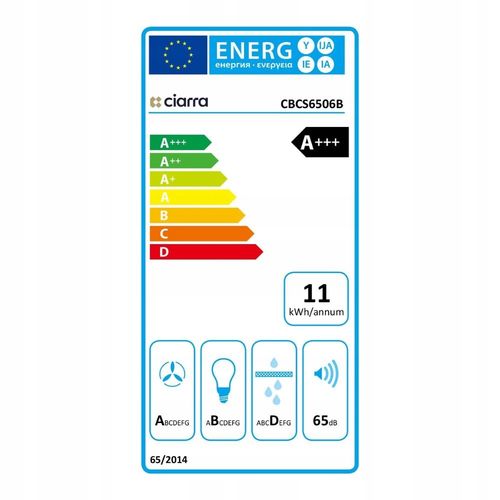 Okap ścienny Ciarra 60 cm 650m³/h CBCS6506B Srebrny na Arena.pl