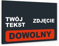 Tabliczka znak informacyjny 20x15 Antracyt TWÓJ TEKST Dibond NADRUK UV