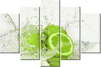 100CM 150CM OBRAZ 5 ELEM LIMONKA WODZIE ŚCIENNY