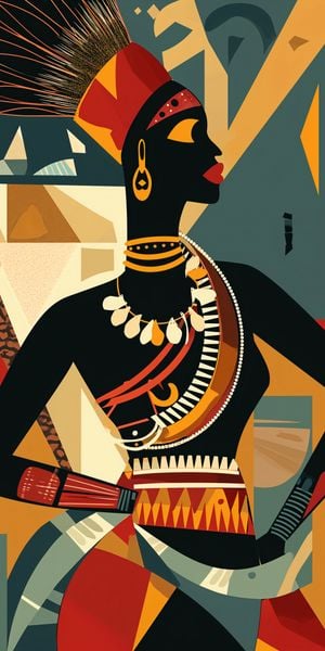 Plakat 50x100cm Afrykańska Mozaika zdjęcie 1