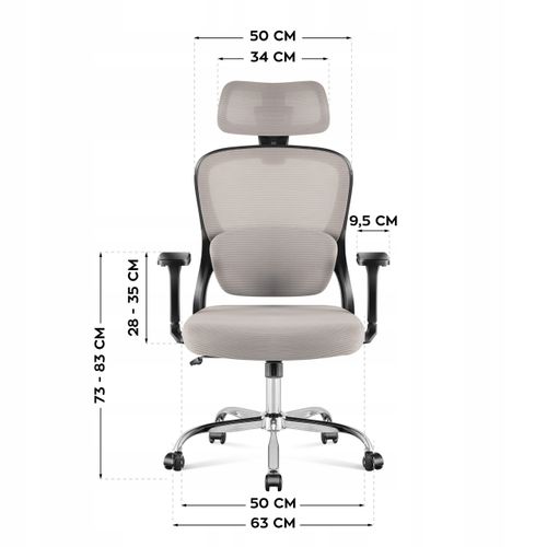 Fotel ergonomiczny Huzaro Manager 3.2 Grey na Arena.pl