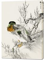 Obraz 70x100cm Mallard and Willow, Kashu Japoński Vintage