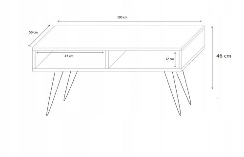 Stolik kawowy Isla biało/czarny na Arena.pl