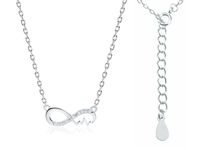 RODOWANY SREBRNY NASZYJNIK NIESKOŃCZONOŚĆ TĘTNO