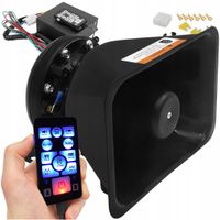 SYRENA OSTRZEGAWCZA 200W 12V SYGNAŁ POLICYJNA ERKA >20 TONÓW PILOT MEGAFON