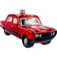 Bombka choinkowa - Kultowy Duży Fiat 125p: czerwony