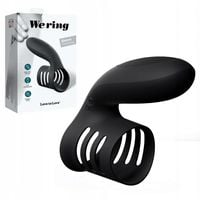 Silikonowy pierścień erekcyjny na penisa, czarny.