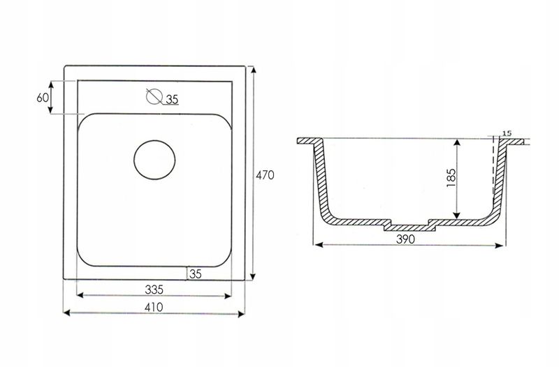 ZLEW ZLEWOZMYWAK GRANIT 8 kolorów 41x47 + SYFON zdjęcie 10