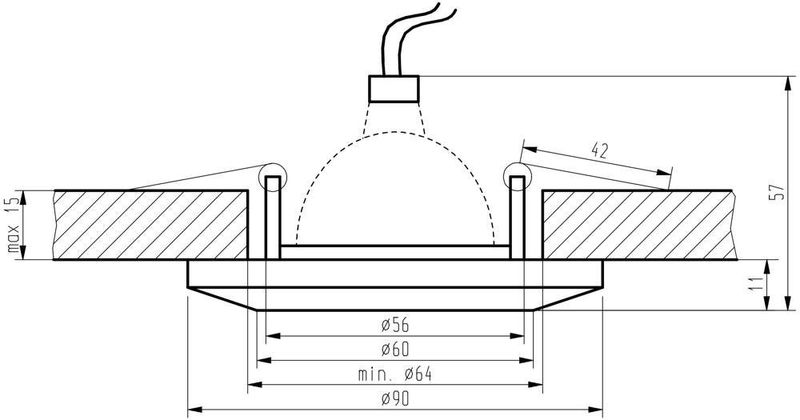 SS-11 ch/mix MR16 chrom opr. strop. stała okrągła szkło mix color zdjęcie 2