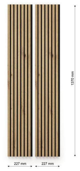 Panel ścienny AURIS 2x137 cm lamele MDF dekoracyjny dąb artisan zdjęcie 3