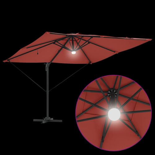 Parasol Roma Czerwony 286 x 285 x 270 cm Aluminium, Poliester na Arena.pl
