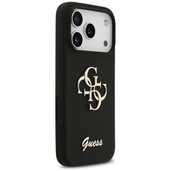 etui guess silicone big 4g script do     iphone 17 pro czarny zdjęcie 4