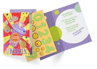 karnet Urodziny młodzieżowe (wymienne cyferki) shake DK-1135