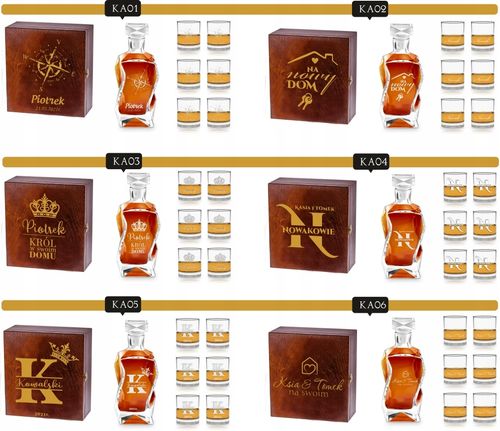 prezent SKRZYNKA KARAFKA SZKLANKI Z GRAWEREM na Arena.pl