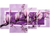 OBRAZ FIOLETOWY KWIAT MAGNOLII