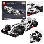 Klocki Konstrukcyjne Samochód Wyścigowy F1 Biało-Czerwony 1235 el.