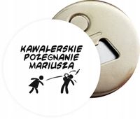 Otwieracz z magnesem prezent NA KAWALERSKI WZORY Z IMIENIEM personalizowany