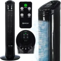 WENTYLATOR STOJĄCY KOLUMNOWY WIATRAK PODŁOGOWY OSCYLACJA TIMER LED