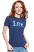 LEE T SHIRT DAMSKI SLIM LOGO TEE BLUEPRINT L43KEHLH S