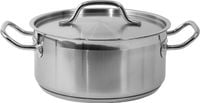 GARNEK NISKI Z POKRYWKĄ ZE STALI NIERDZEWNEJ 24*11CM 5L - YG-00041