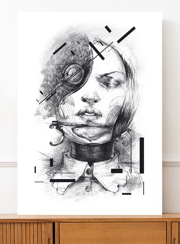 Plakat portret szkic 29,7x42 cm A3 na Arena.pl