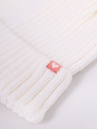 Czapka zimowa damska z pomponem ecru 56-58 YOCLUB na Arena.pl