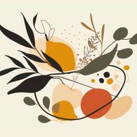 Plakat 100x100cm Botaniczny Wir