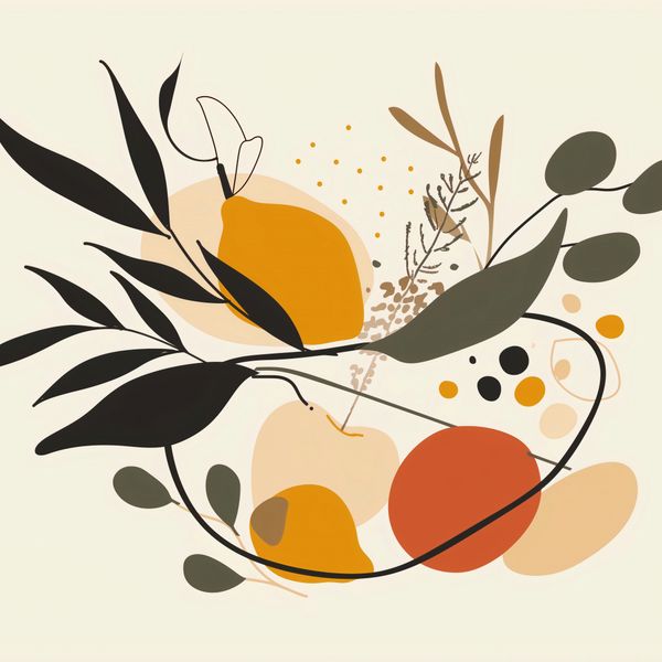 Plakat 100x100cm Botaniczny Wir zdjęcie 1