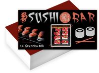 Wizytówki firmowe Foliowane 1000 szt duży wybór SUSHI BAR kuchnia azjatycka