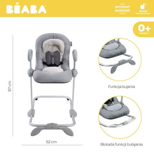 Beaba "Bouncer Up&Down III" Leżaczek grey na Arena.pl