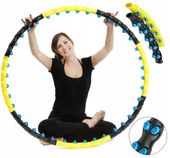 HULA HOP Z WYPUSTKAMI OBCIĄŻENIEM KULKAMI ODCHUDZAJĄCE KOŁO SKŁADANE 110CM