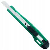 Nożyk do Tapet Folii Papieru Kartonu Nóż budowlany Łamany 9mm Zielony 1szt