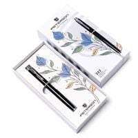 czarny długopis metalowy z czarnym wkładem - peterson