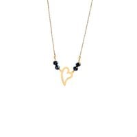 Złoty Naszyjnik Celebrytka Serce Grawer