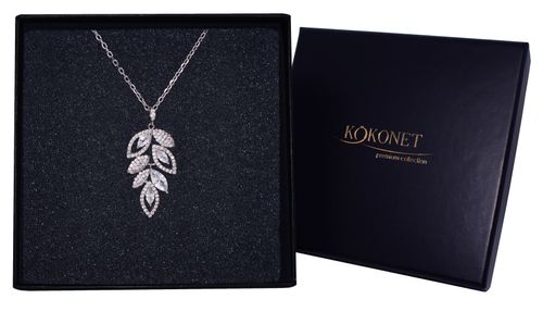 Naszyjnik listki ślub srebro regulowany BOHO glam KOKONET 8-0548 na Arena.pl