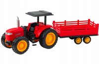DUŻY TRAKTOR ZDALNIE STEROWANY Z PRZYCZEPĄ RC CIĄGNIK 48cm ładowanie USB