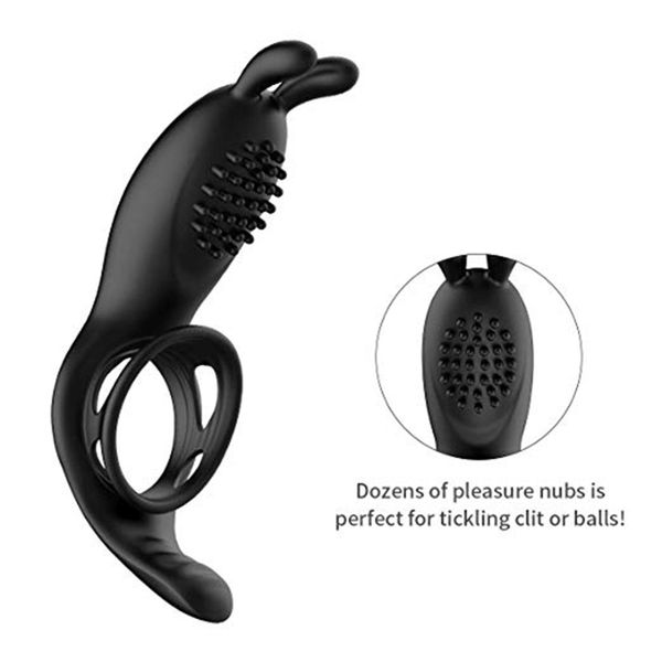 Rabbitvibration Cock Ring With Remote zdjęcie 4