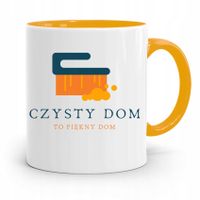 Dla Sprzątaczki Kubek Żółty Na Prezent Urodziny Z Nadrukiem Ze Zdjęciem