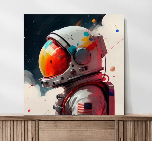 Obraz na płótnie abstrakcja astronauta 100x100 cm na Arena.pl