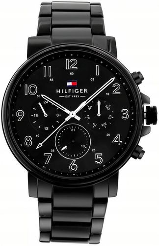 ZEGAREK MĘSKI TOMMY HILFIGER 1710383 DANIEL +BOX +GRAWER czarny datownik na Arena.pl