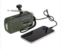 Radio survivalowe solarne, korbka, powerbank Fosco - SW1/SW2/FM/AM