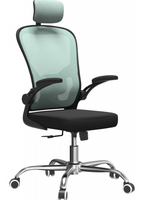 Fotel Biurowy Obrotowy z Zagłówkiem 65 cm Zielony DOLORIS TS - 5 Kolorów